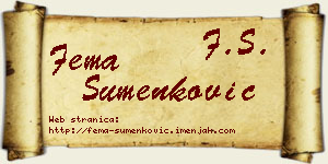 Fema Šumenković vizit kartica